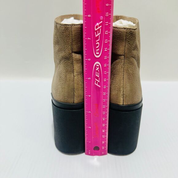 Eileen Fisher Kard Womens 8.5 Ankle Bootie Brown Nubuck Side Zip Block Heel NWOB - Picture 8 of 15